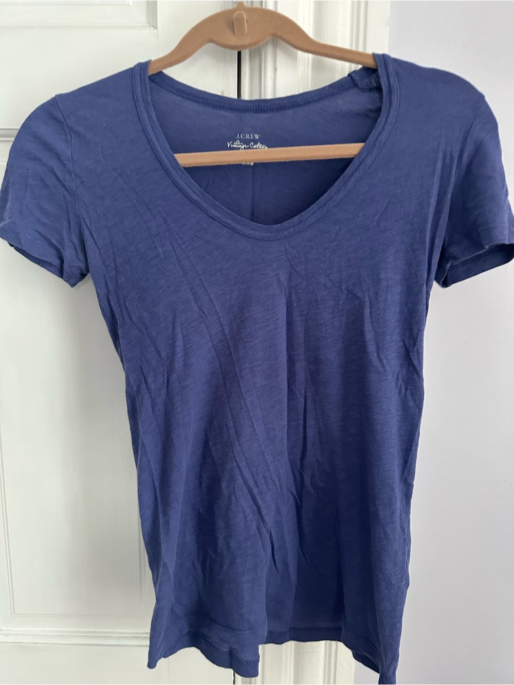 J. Crew Indigo V-Neck Short Sleeve Tee